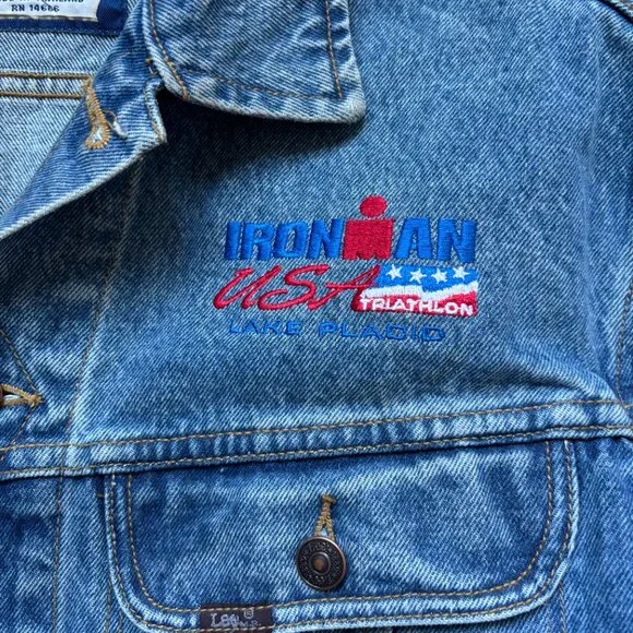 Vintage Denim Lee Jacket from the 1999 Ironman in Lake Placid USA - PTP 26” EUC - Picture 5 of 7